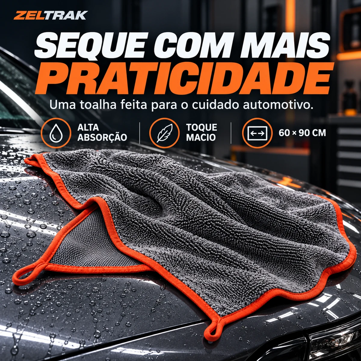 Visão geral dos benefícios de Toalha de Secagem Automotiva Twist 600 GSM