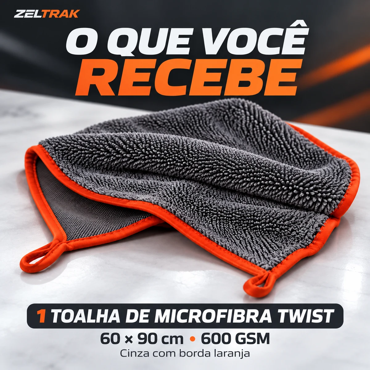 Itens que acompanham Toalha de Secagem Automotiva Twist 600 GSM