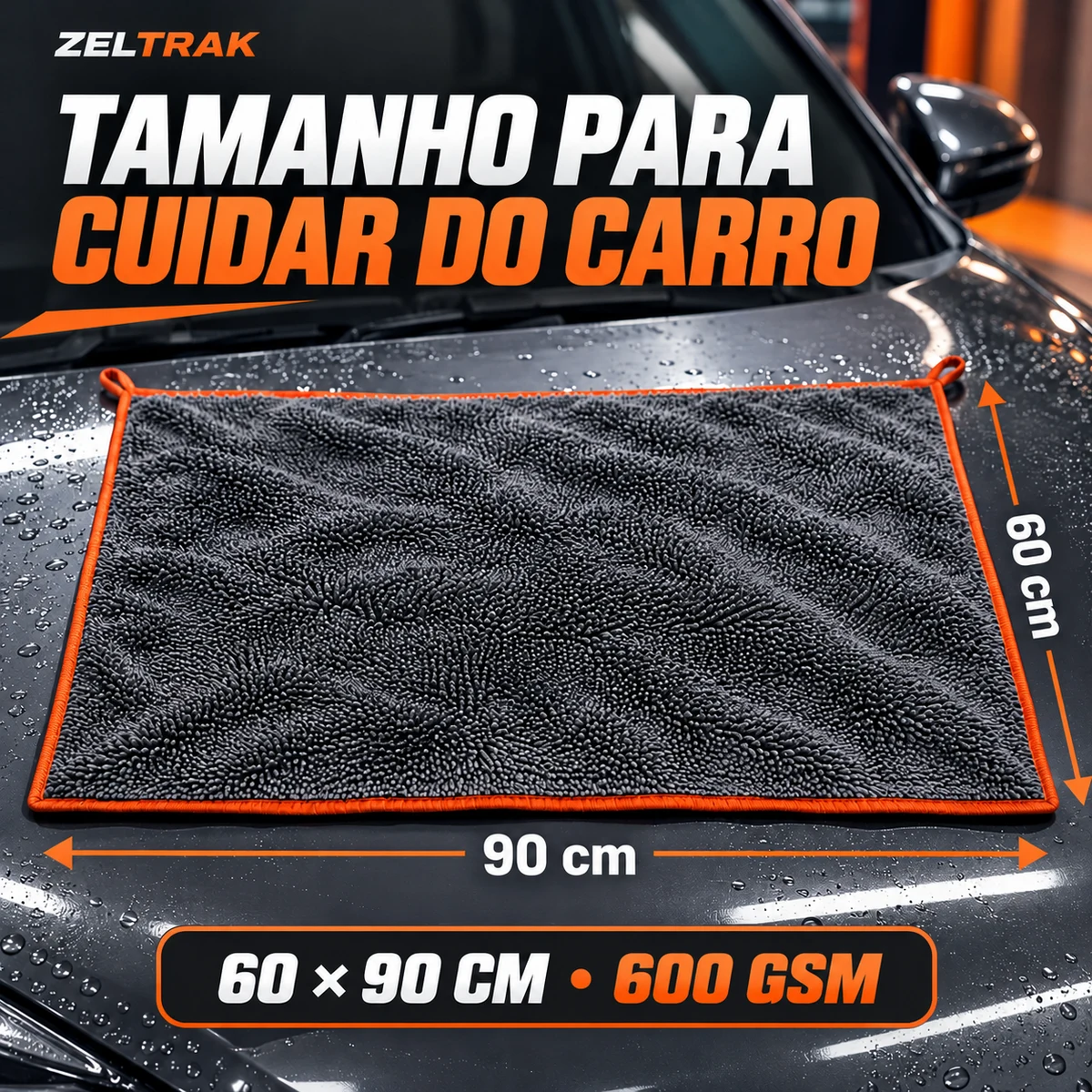 Medidas, capacidade ou compatibilidade de Toalha de Secagem Automotiva Twist 600 GSM